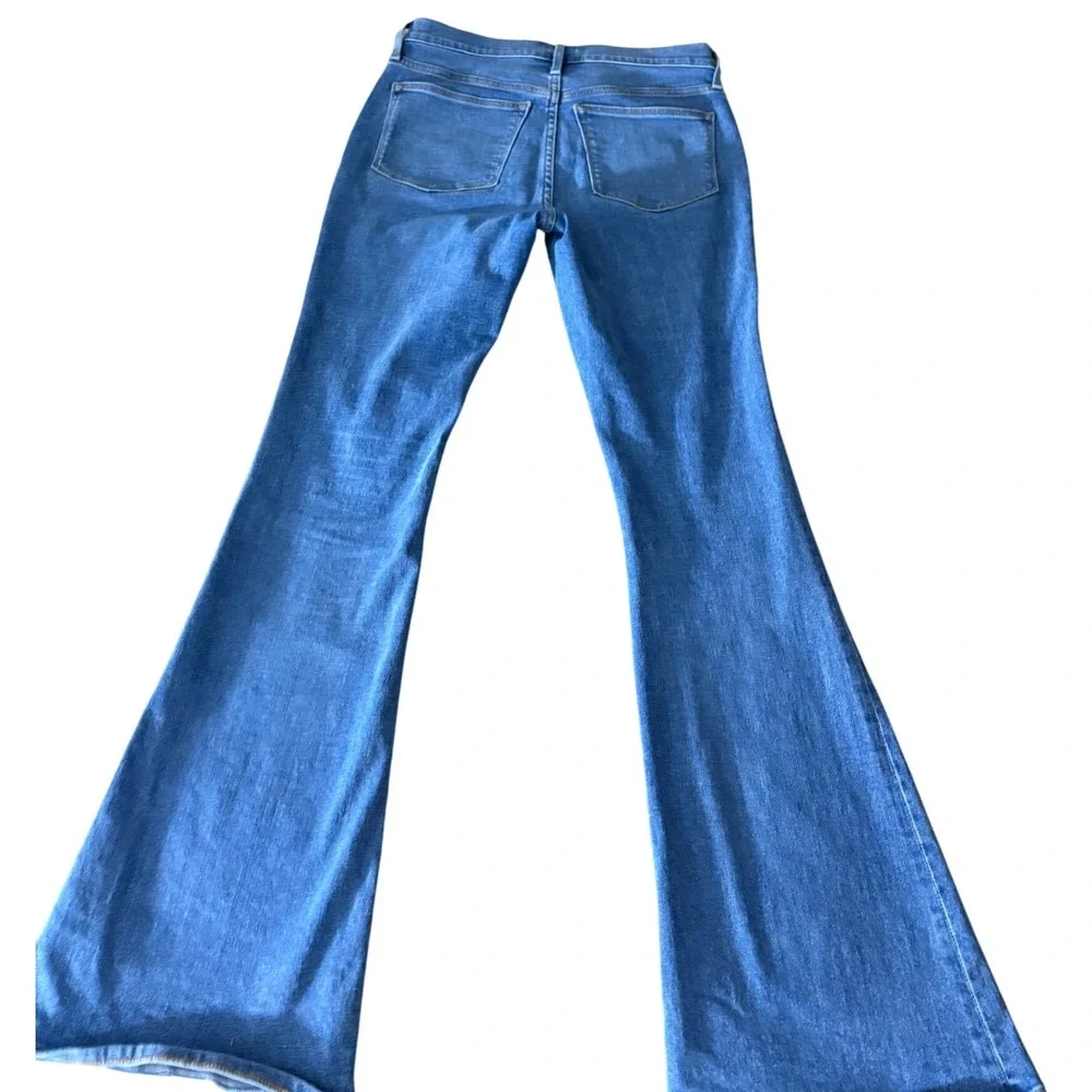 J Crew sz 27 Full Length‎ Flare Jeans Button Fly Highrise